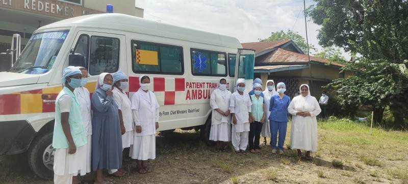 Holy Redeemer Health Centre, Chümoukedima launched a new ambulance service on the feast day of Holy Rosary on October 7.